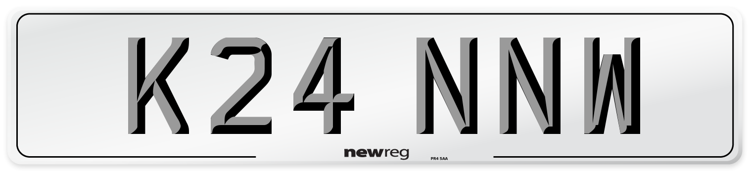 K24 NNW Number Plate from New Reg